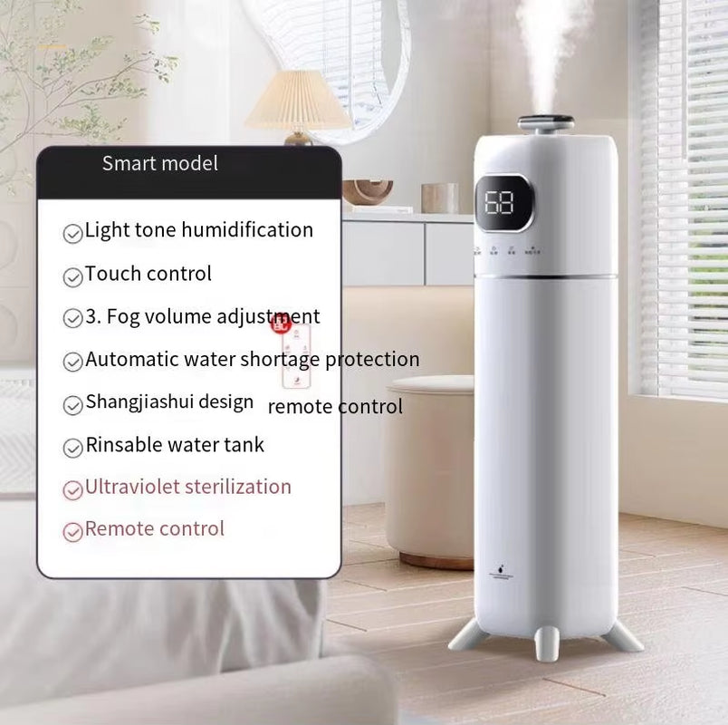 8L Humidifier Home Silent Bedroom Sprayer Heavy Fog Pregnant Woman Baby Floor Type Remote Control Household